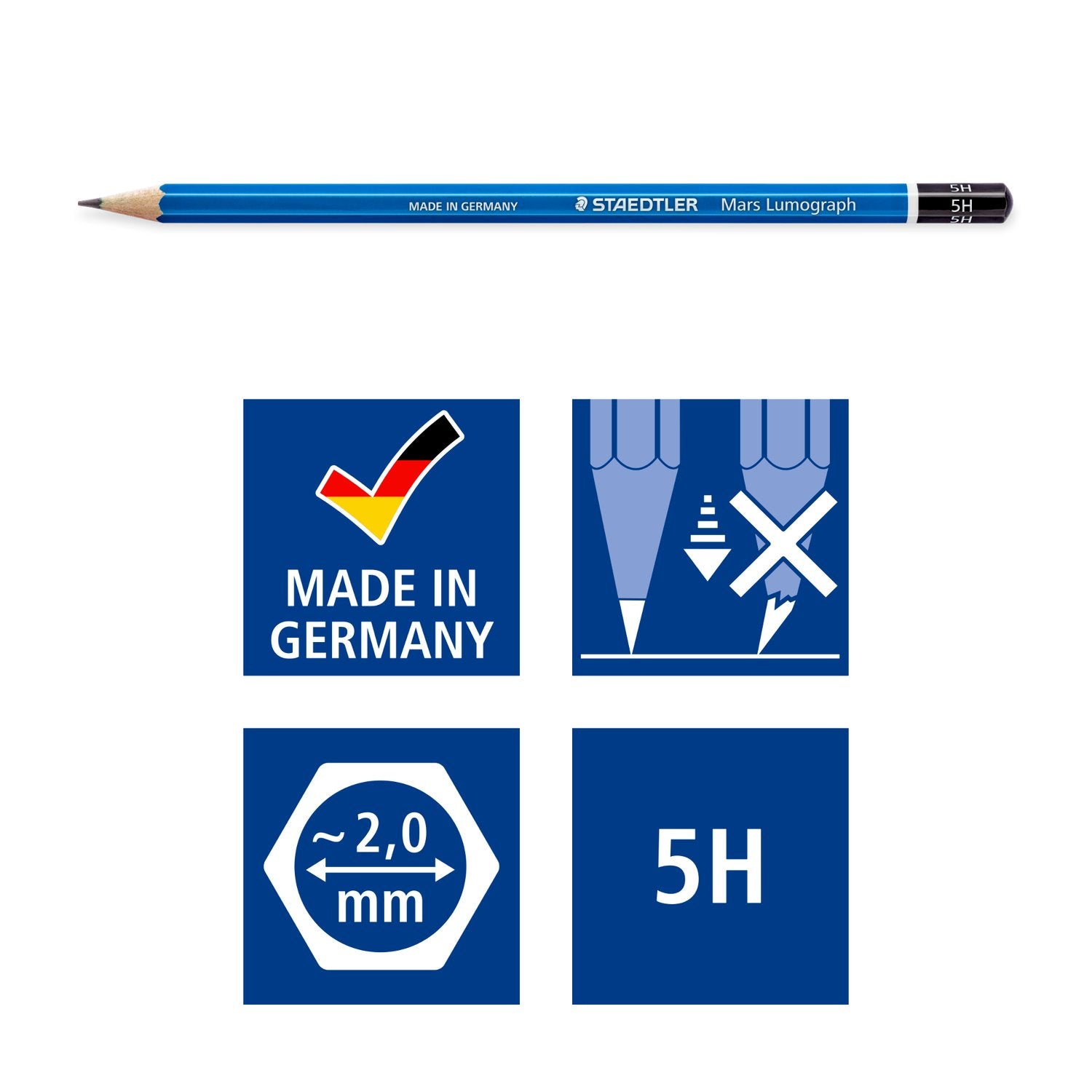 Staedtler Penna Mars Lumograph 5H 12/fp