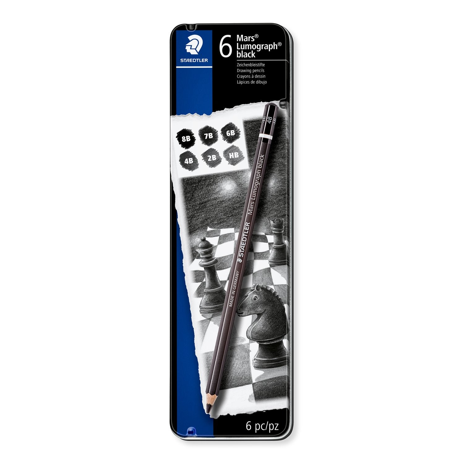 Staedtler Blyertspenna Mars Lumograph Black Ass 6/fp