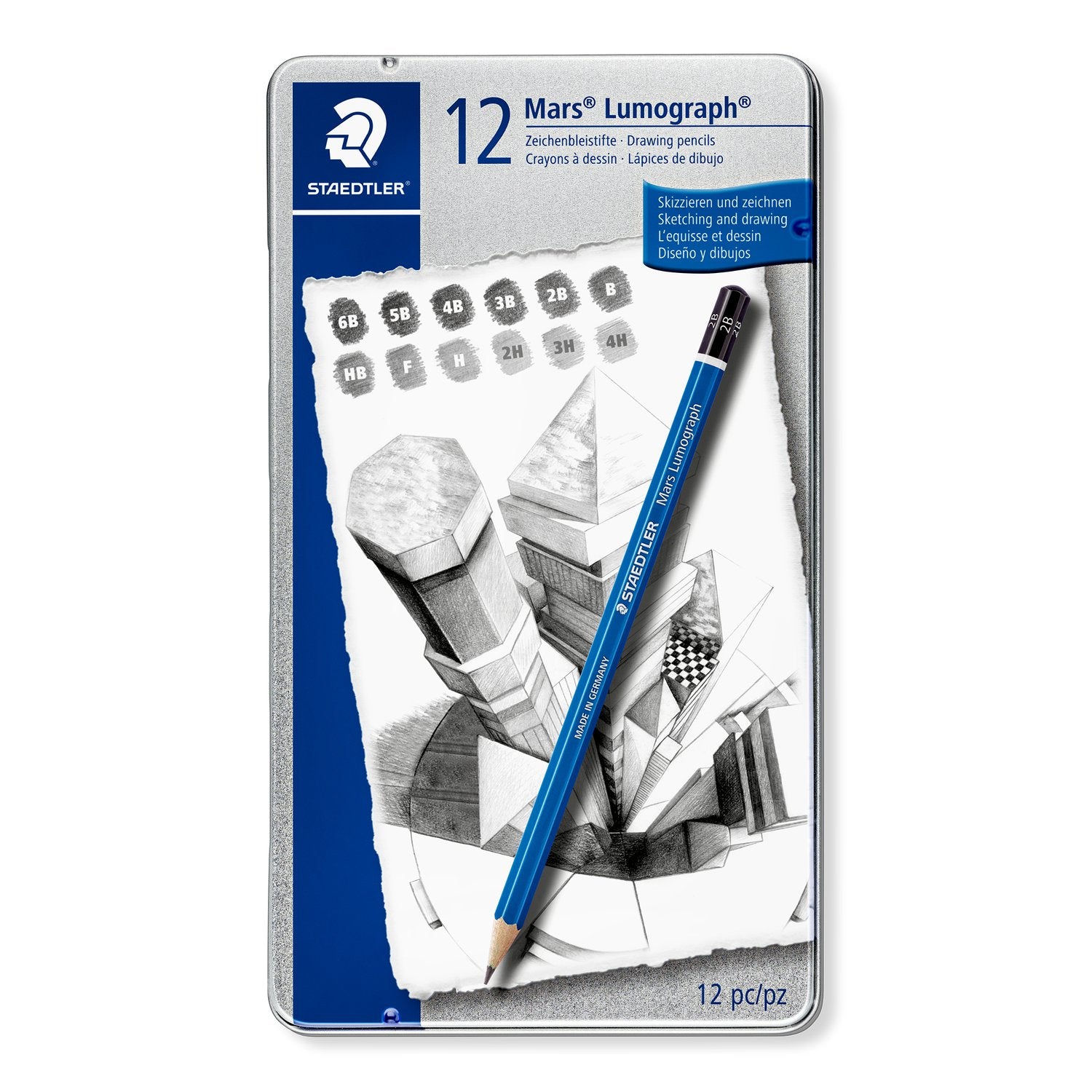 Staedtler Ritpenna Mars Lumograph Set 12/fp