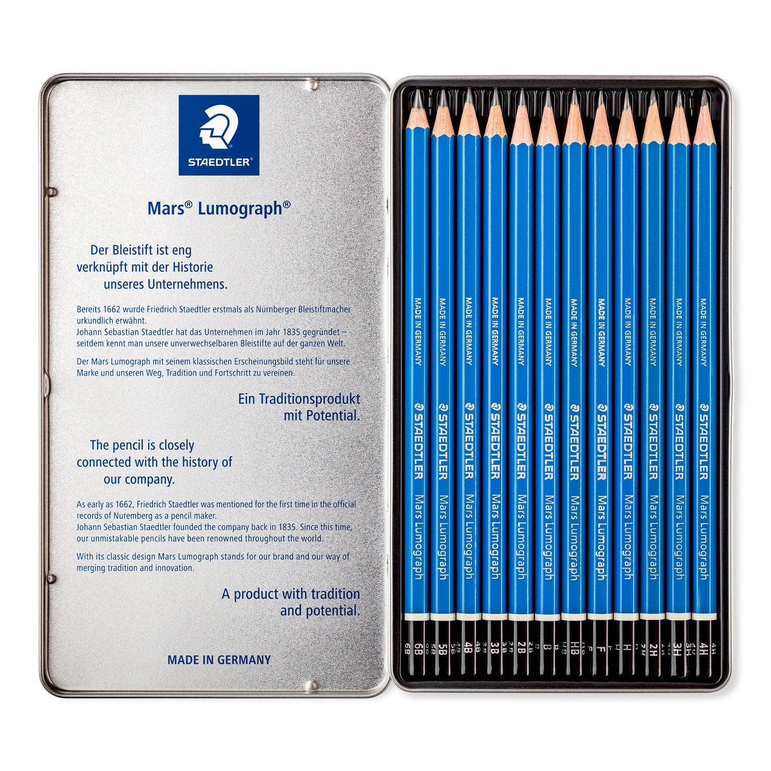 Staedtler Ritpenna Mars Lumograph Set 12/fp