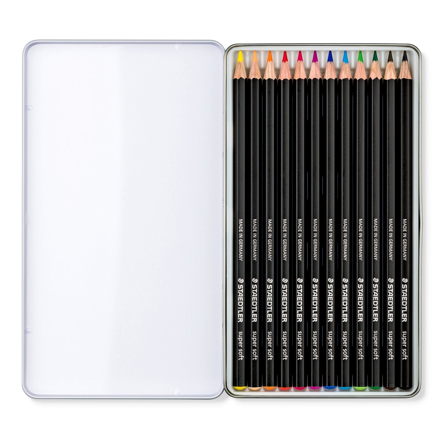 Staedtler Färgblyertspenna Super Soft Metallask 12/fp