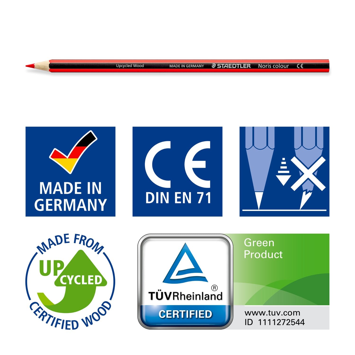 Staedtler Färgblyertspenna Noris Upcycled Wood Assorterade 10+2/fp