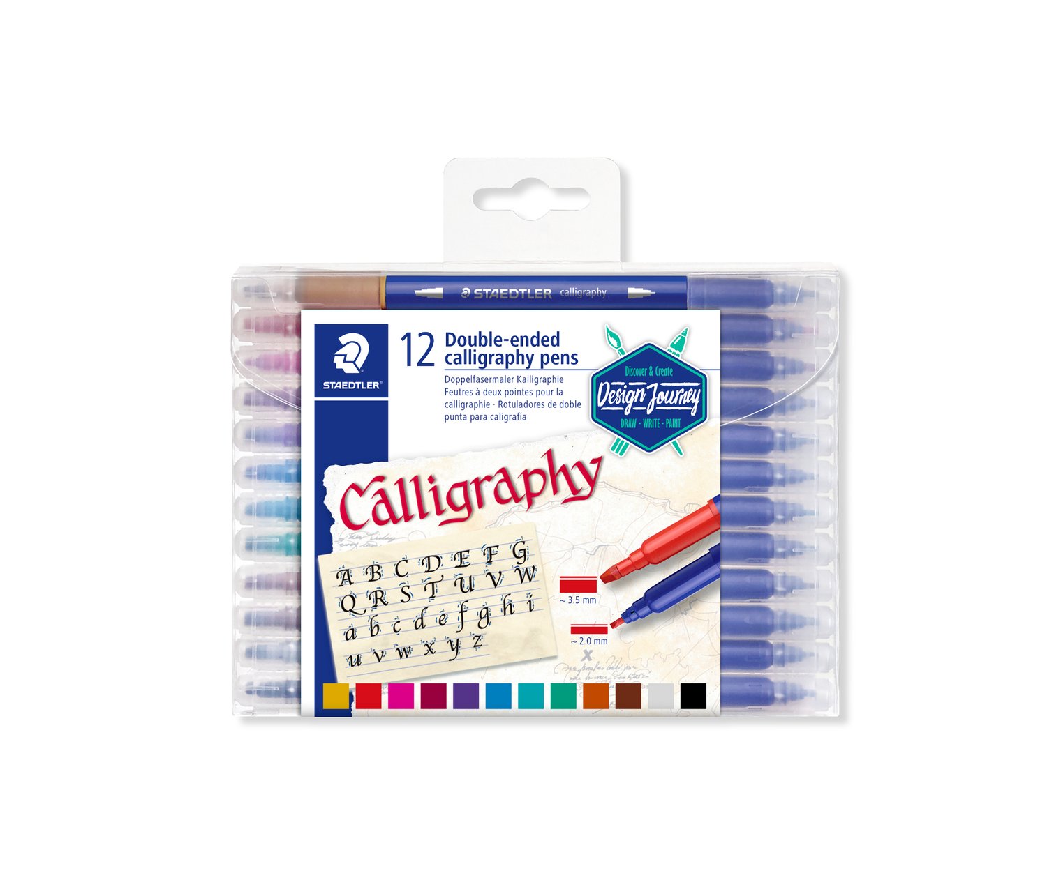 Staedtler Kalligrafipenna Duo 2.0-3.5mm Ass 12/fp