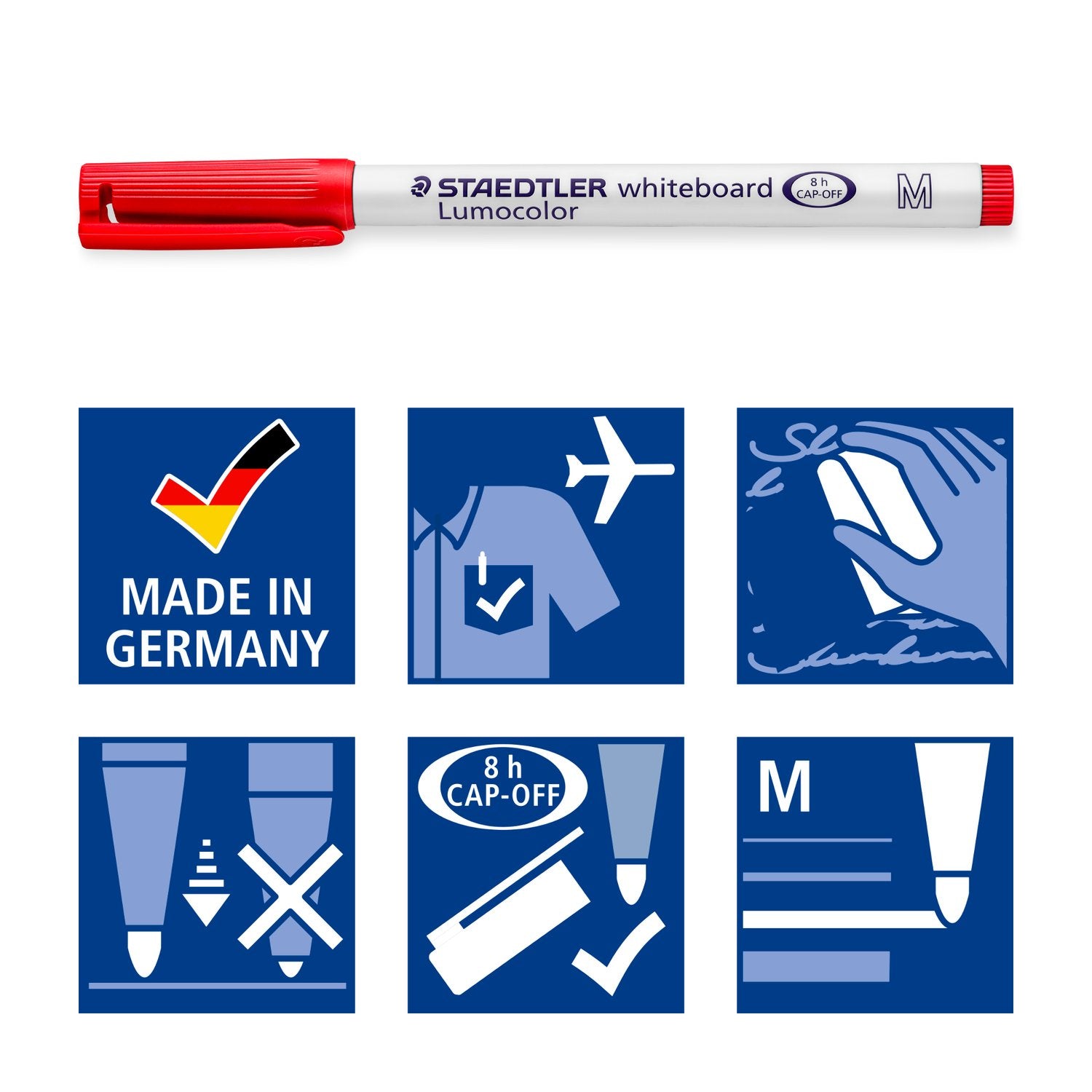 Staedtler Whiteboardpenna Rund 1.0mm Blå