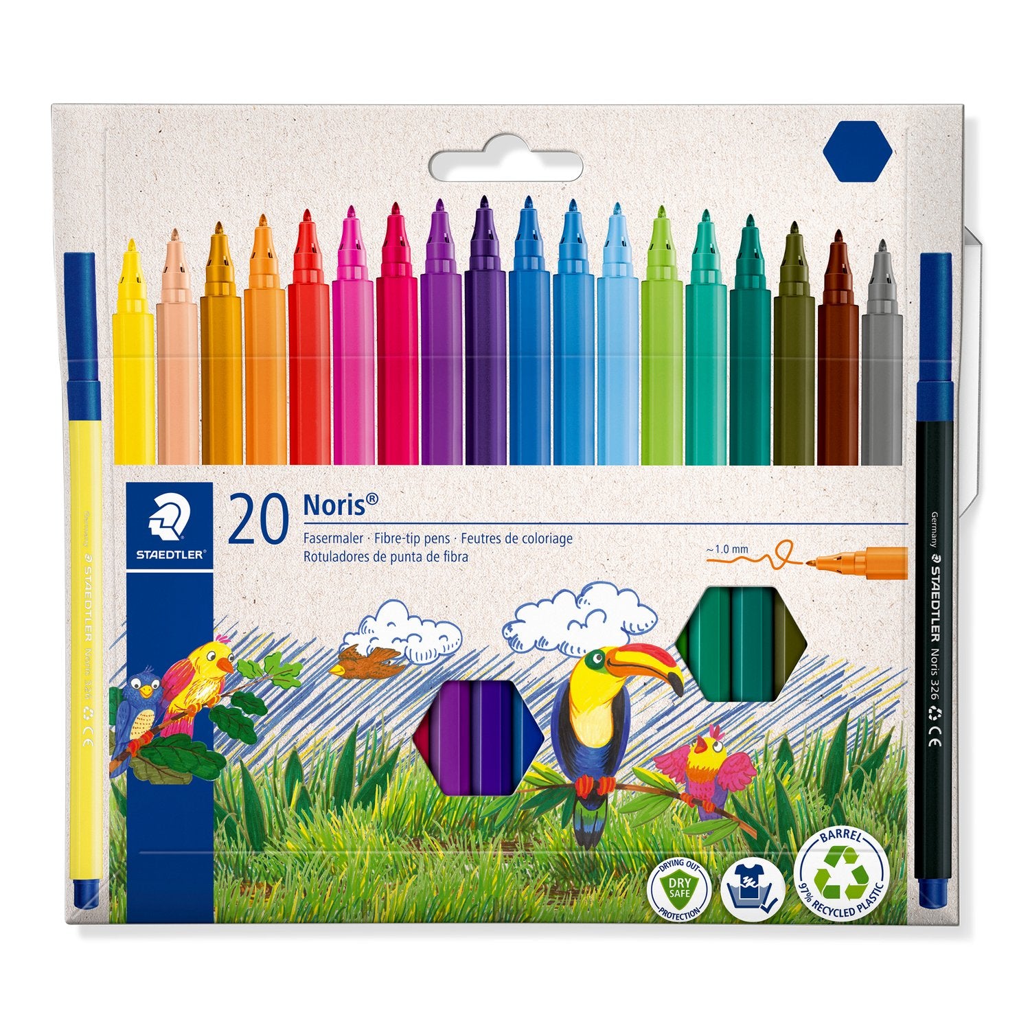 Staedtler Noris Fiberpenna Assorterade Färger 20/fp