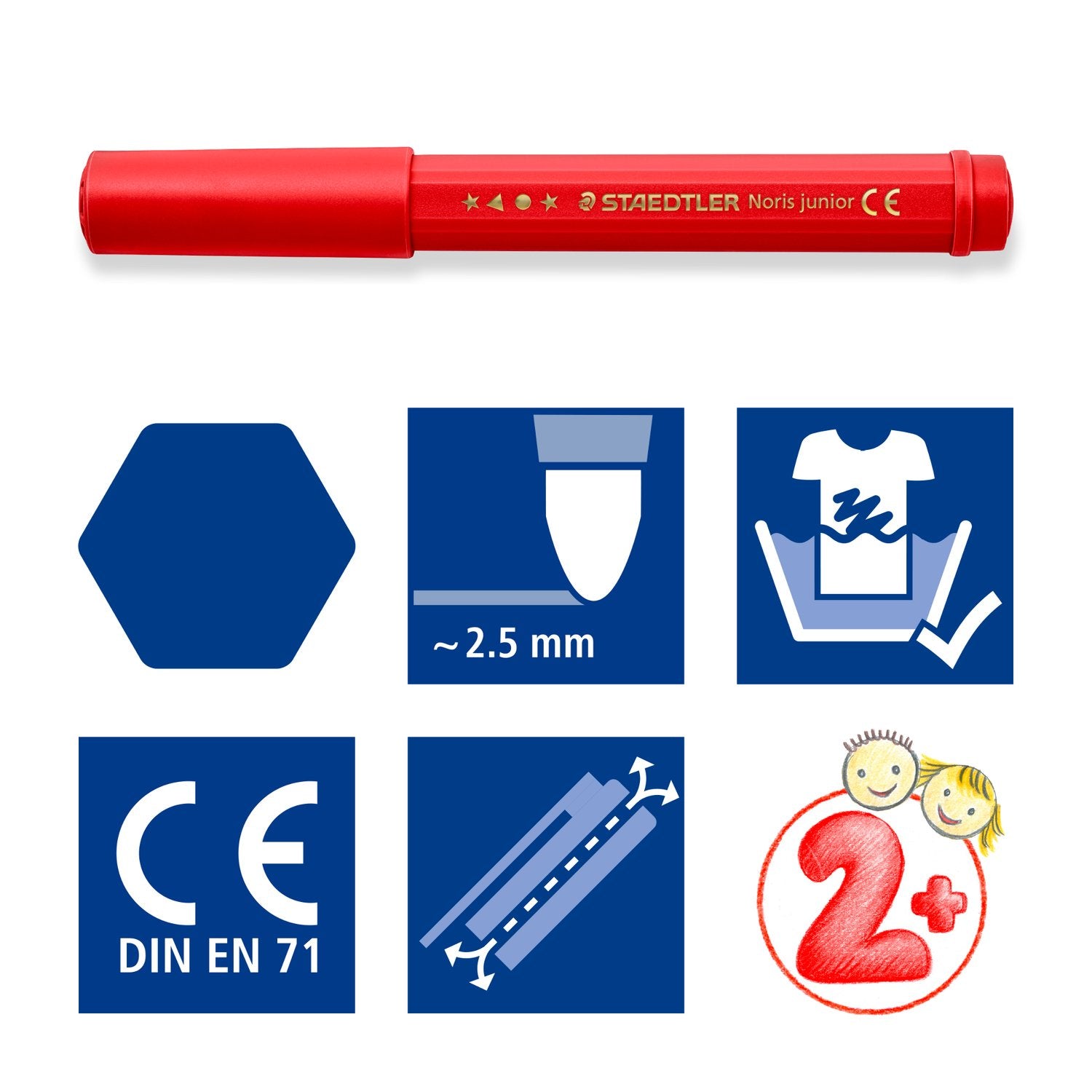 Staedtler Noris Junior Fiberpenna 6/fp