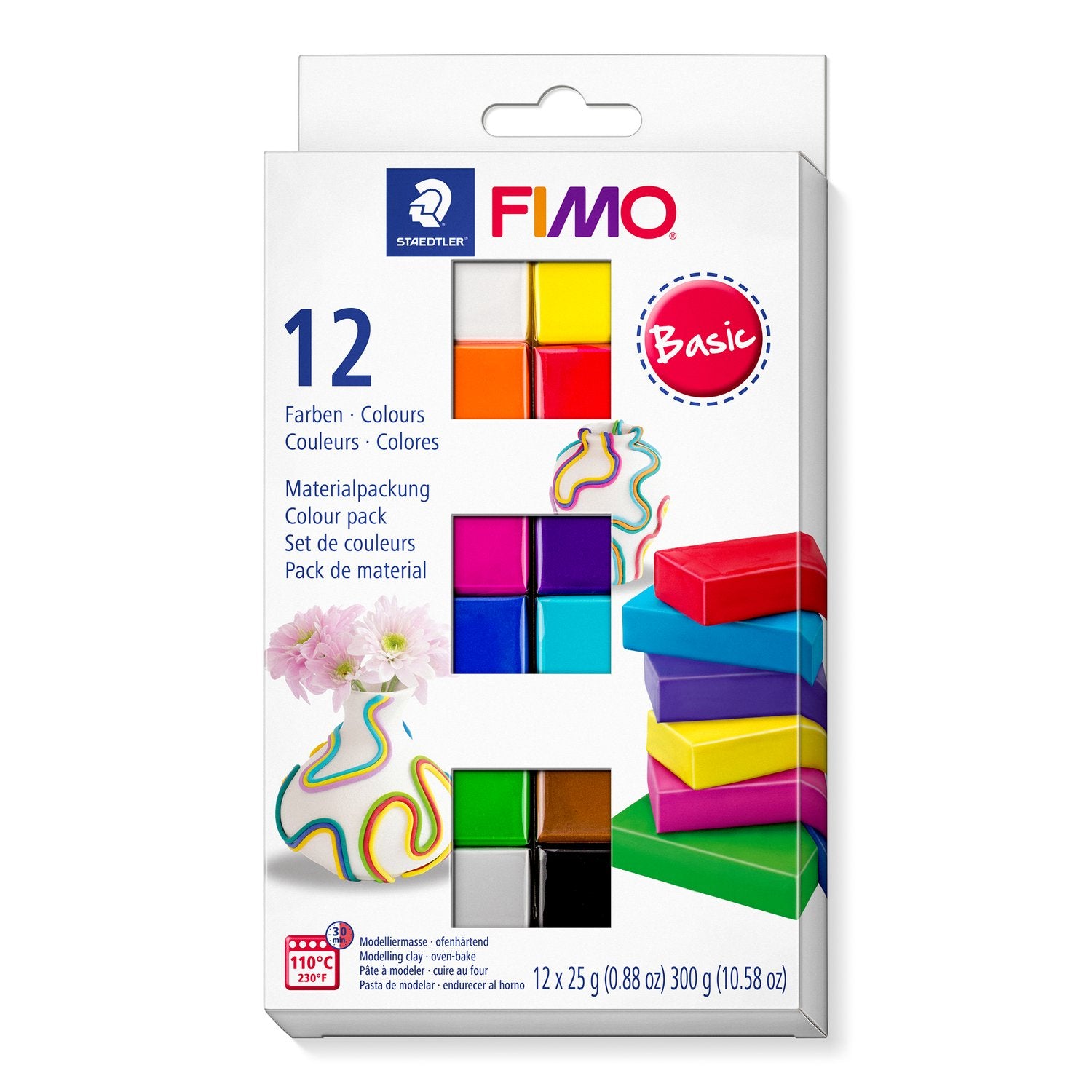 Staedtler FIMO Soft Set 12 x 1/2 Block Basic