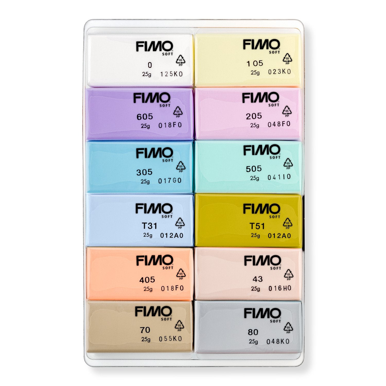 Staedtler FIMO Soft Pastellfärgset 12 x ½ Block