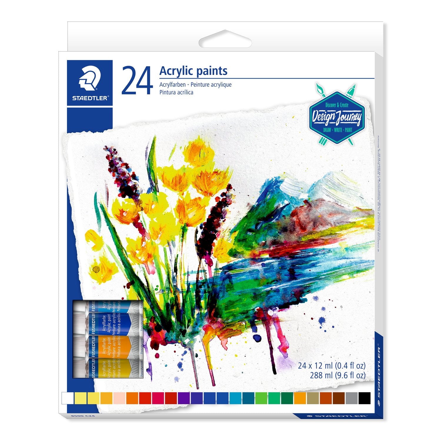 Staedtler Akrylfärg Assorterade Färger 24/fp, 12 ml