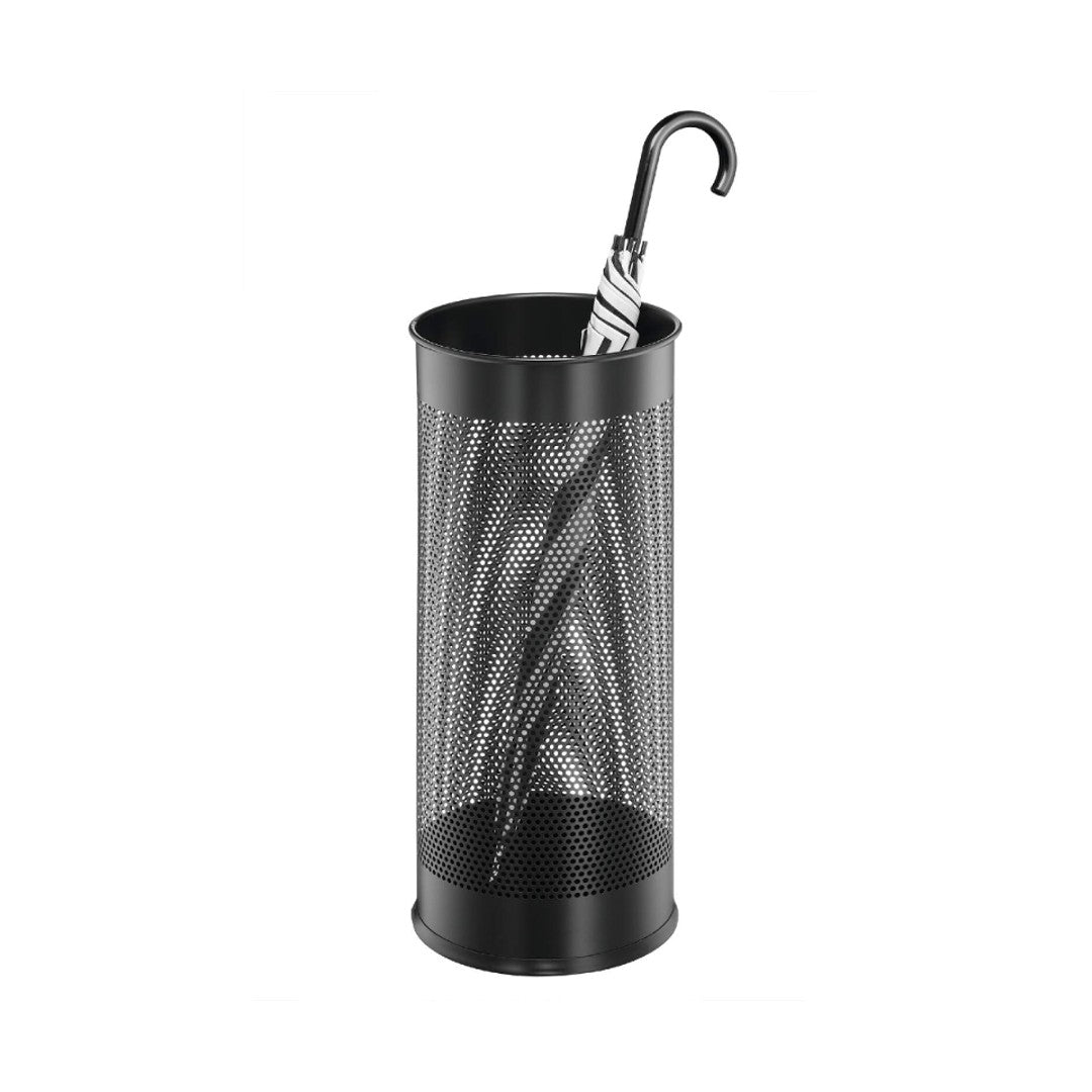 Durable paraplyställ runt svart metall 28,5L